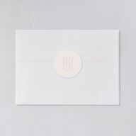 Luxury Floral Monogram Wedding Stickers Cotton Circle