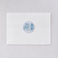 Elegant Antique Toile Frame Wedding Stickers by Bridgerton Cruise