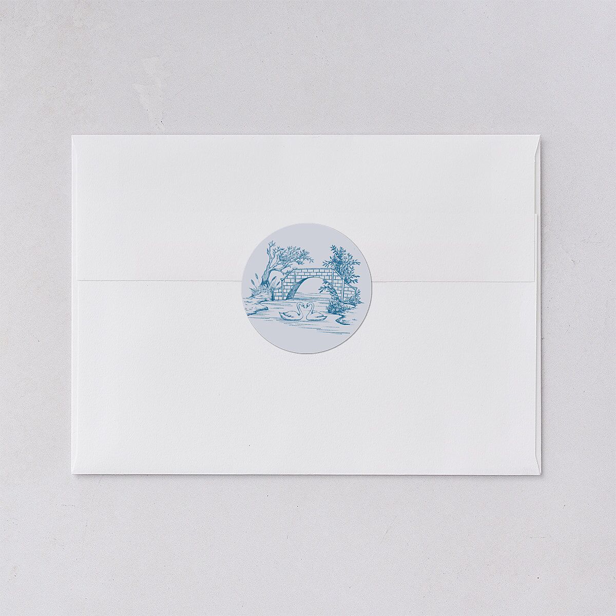 Elegant Antique Toile Frame Wedding Stickers by Bridgerton — view 2