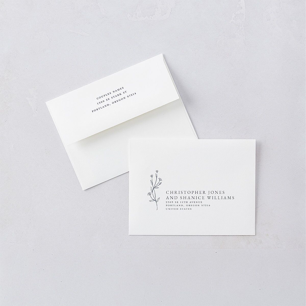 Natural Monogram Save the Date Petite Cards — view 5