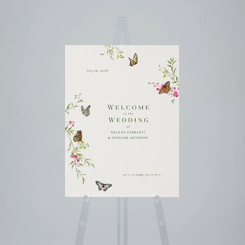 Rustic Butterflies Standard Welcome Sign Medium Scottish Green Standard Outdoor Corrugated M Welcome