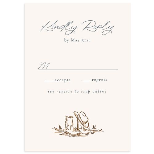 Western Wild Horses Wedding Response Cards Falcon Signature Standard