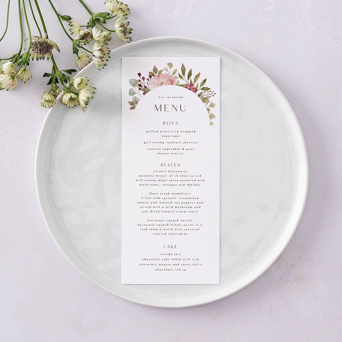 Lush Arch Menus Pink Cotton Signature