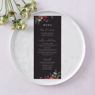 Blooming Botanical Menus Midnight Signature