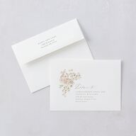 Luxury Floral Archway Wedding Invitation Envelopes White Dijon Both Recipient and Return Addresses Standard Signature