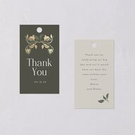 Rustic Nouveau Favor Gift Tags Gold Hunter Green Signature