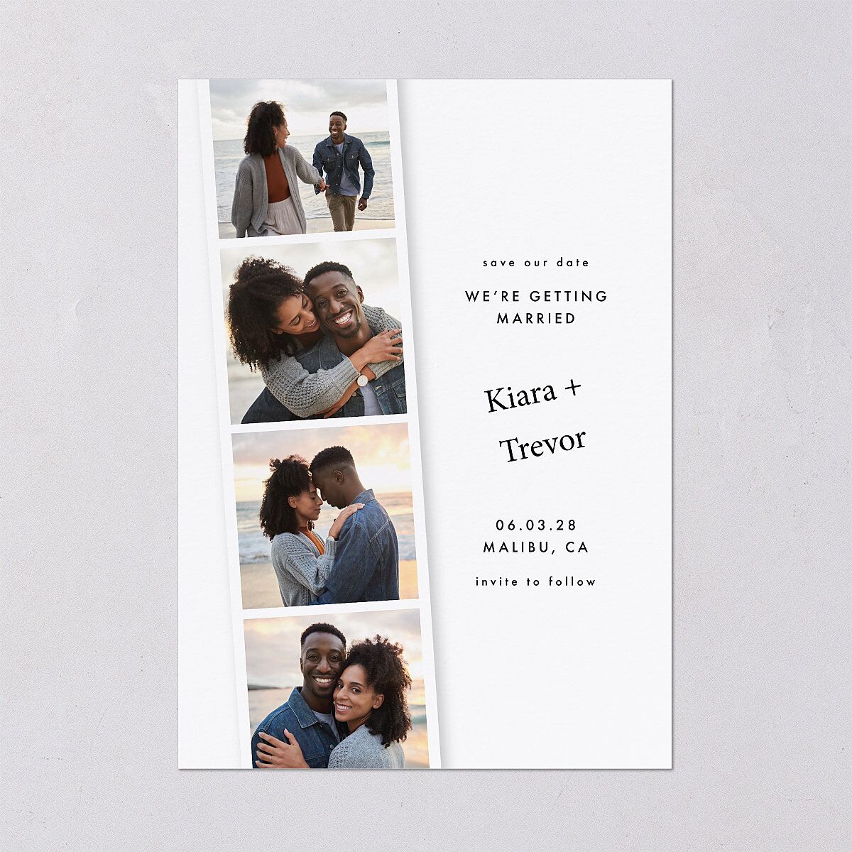 Modern Photobooth Save the Date Cards — view 2