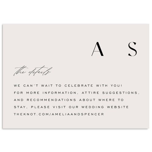 Together Wedding Enclosure Cards Silver Mist Signature smooth