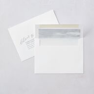 At Last Save The Date Cards Dusty Blue Signature smooth Blank No Standard