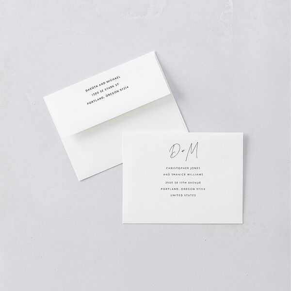 Signatures Save the Date Petite Cards Off-White Signature smooth Blank No Standard