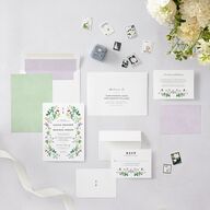 Enchanted Wildflower Wedding Invitations Sheer Lilac Signature Blank No Standard