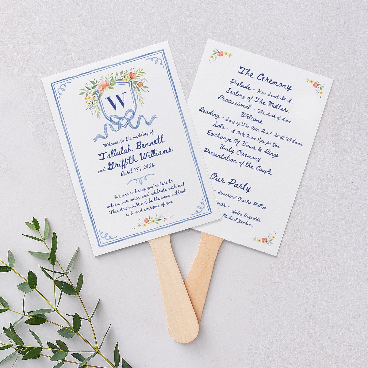 Countryside Crest Fan Programs Royal Blue Signature Standard