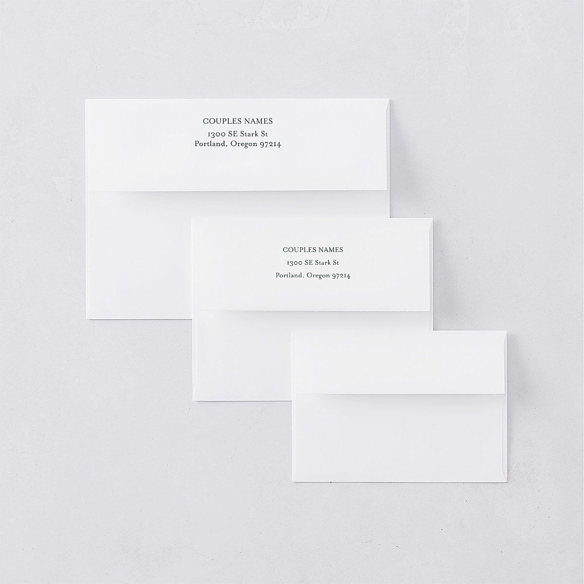 Gilded Sprigs Foil Thank You Card Envelopes White Standard Dark Emerald Both Recipient and Return Addresses Signature