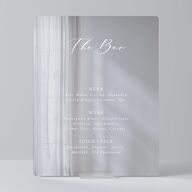 Eucalyptus Frame Mirrored Acrylic Bar Tabletop Sign Small Pure White Mirrored Acrylic S Standard Tabletop Bar