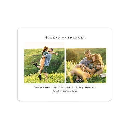 Rustic Butterflies Save The Date Magnets Pure White Magnet Paper