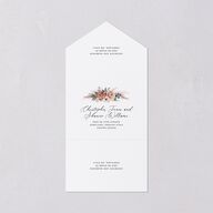 Pampas and Eucalyptus Floral All-in-One Wedding Invitations Desert Rose Signature Light Both Recipient and Return Addresses No