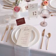 Photo Flourish Place Cards Burgundy Signature