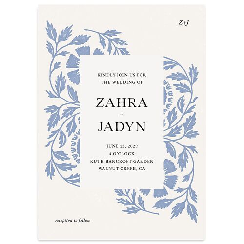 Block Print Wedding Invitations Slate Signature Blank No Standard