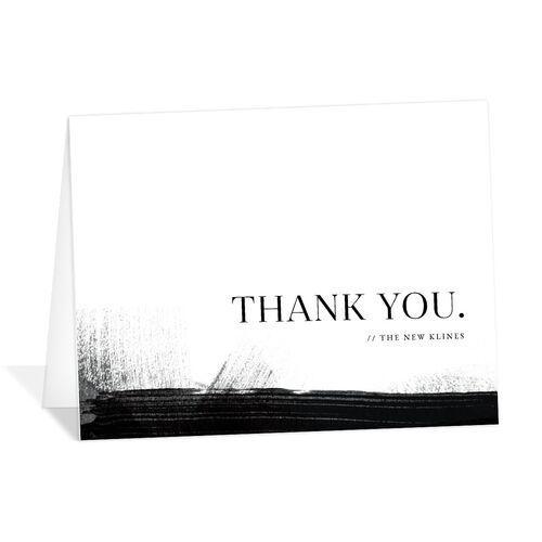 Painted Minimal Thank You Cards Midnight