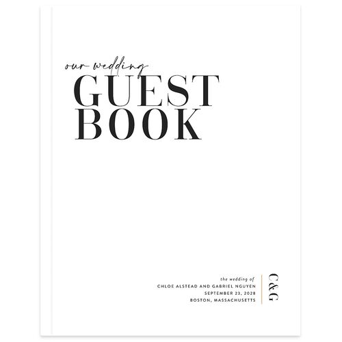 Minimal Chic Wedding Guest Book Pure White