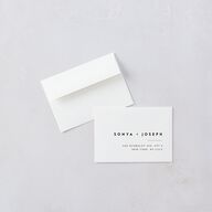 Simply Modern Wedding Response Cards Pure White Signature Standard