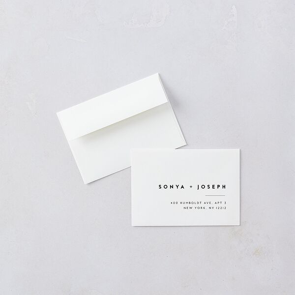 Simply Modern Wedding Response Cards Pure White Signature Standard