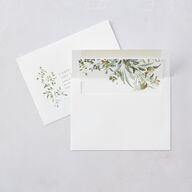 Gilded Greenery Save The Date Cards Gold Pure White Signature smooth Blank No Standard