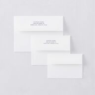 Vintage Toile Wedding Invitation Envelopes White Standard Sapphire Both Recipient and Return Addresses Signature