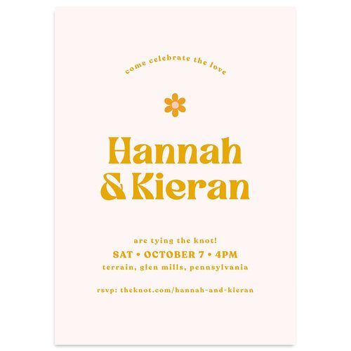 Simple Retro Daisy Wedding Invitations Sunflower Signature Blank No Standard