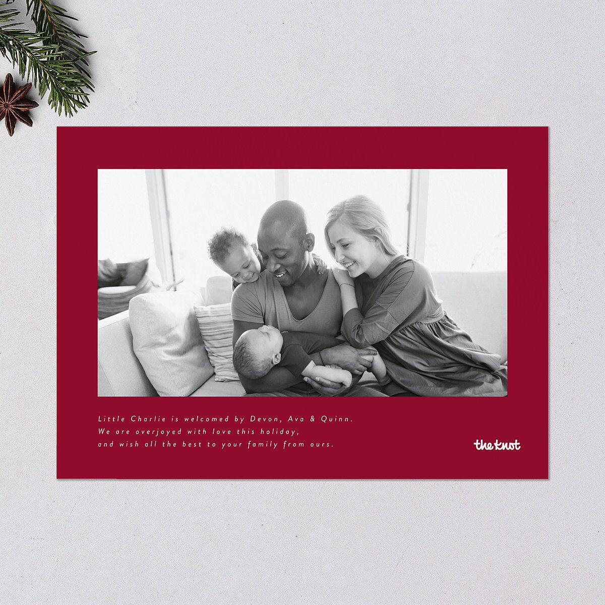 Beyond Blessed Holiday Cards Garnet Signature Blank Standard Landscape