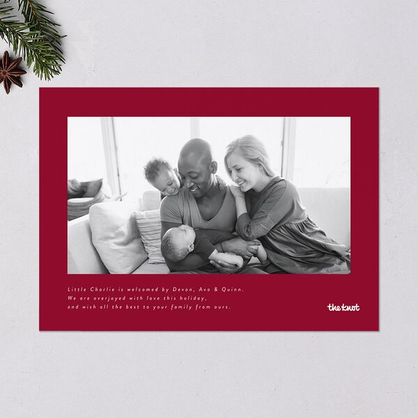 Beyond Blessed Holiday Cards Garnet Signature Blank Standard Landscape