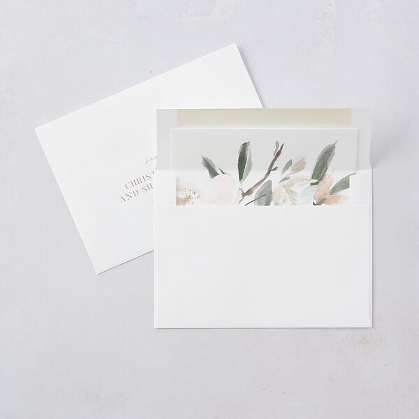 Elegant Garden Wedding Invitations Thyme Signature Blank No Standard