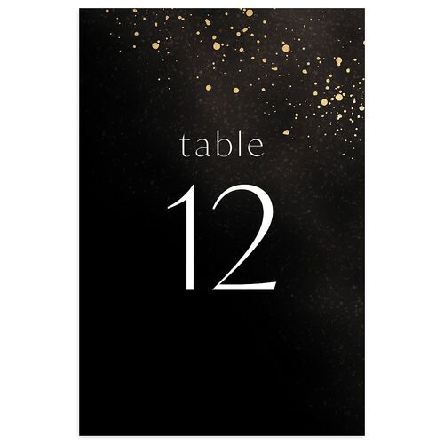 Shimmer Dust Table Numbers Gold Eggplant Signature