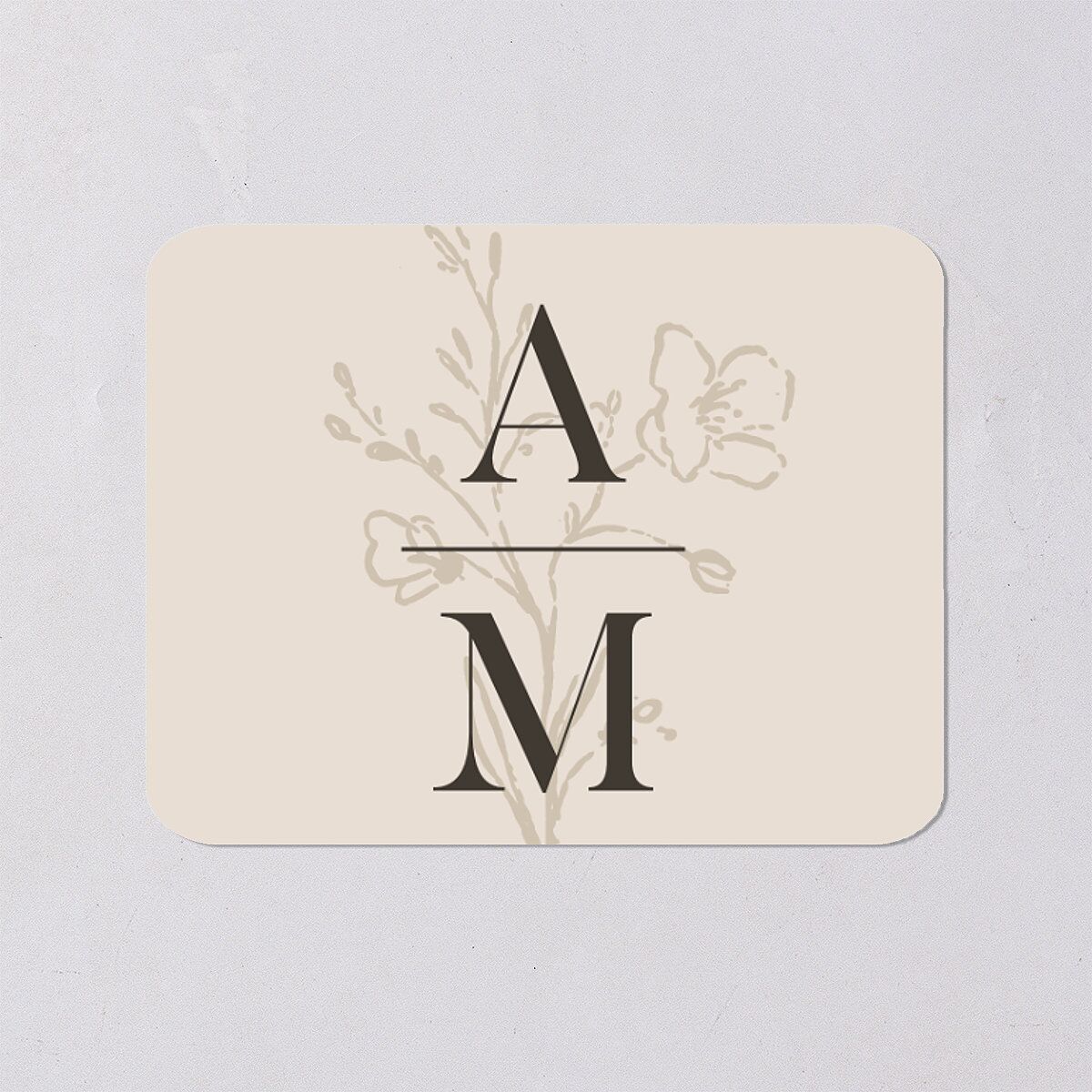 Rustic Monogram Wedding Stickers Sand Rounded