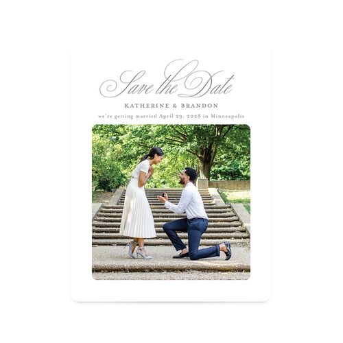 Luxury Floral Monogram Save The Date Magnets Cotton Magnet Paper