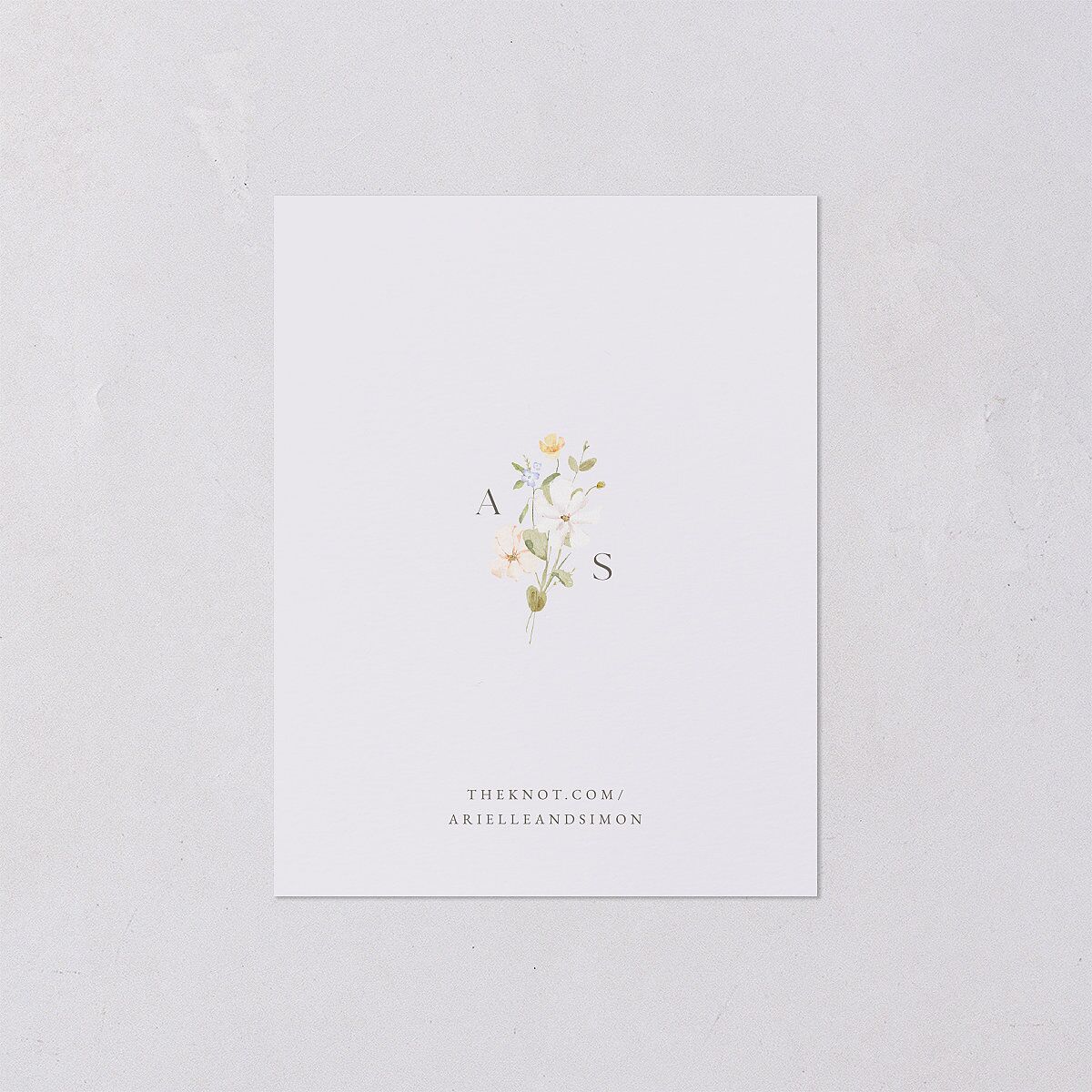 Wildflower Photo Save the Date Petite Cards Lilac Signature smooth Blank No Standard