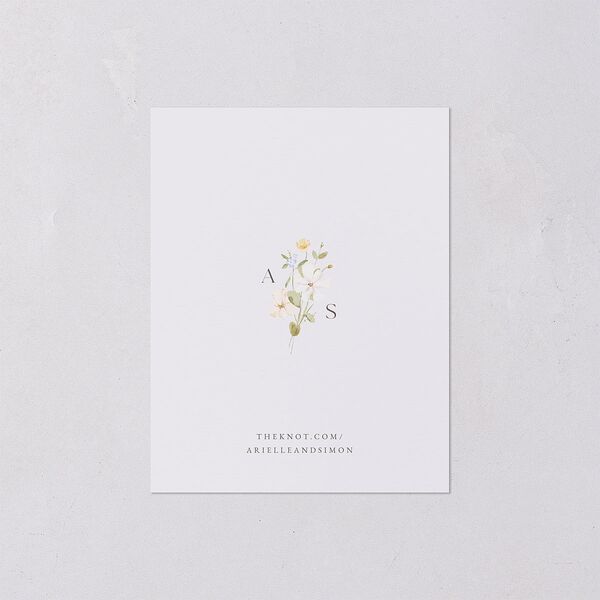 Wildflower Photo Save the Date Petite Cards Lilac Signature smooth Blank No Standard