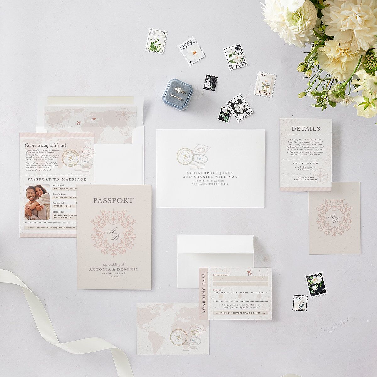 Timeless Passport Wedding Invitations — view 5