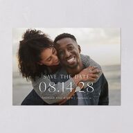 Simply Refined Photo Save the Date Cards Barely Peach Signature smooth Blank No Standard
