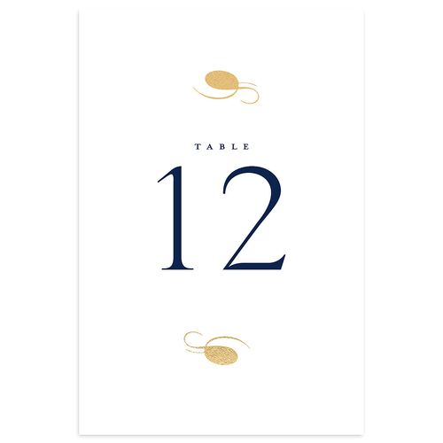 Flourishing Love Table Numbers Gold Navy Signature