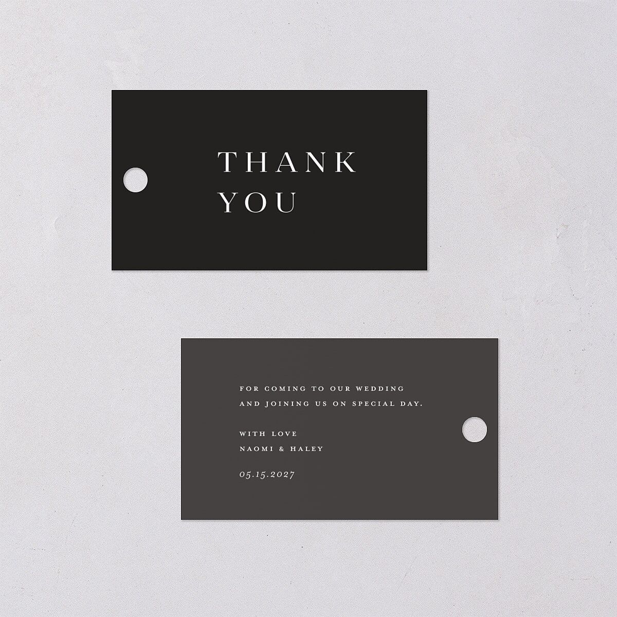 Elegant Monogram Favor Gift Tags Licorice Signature