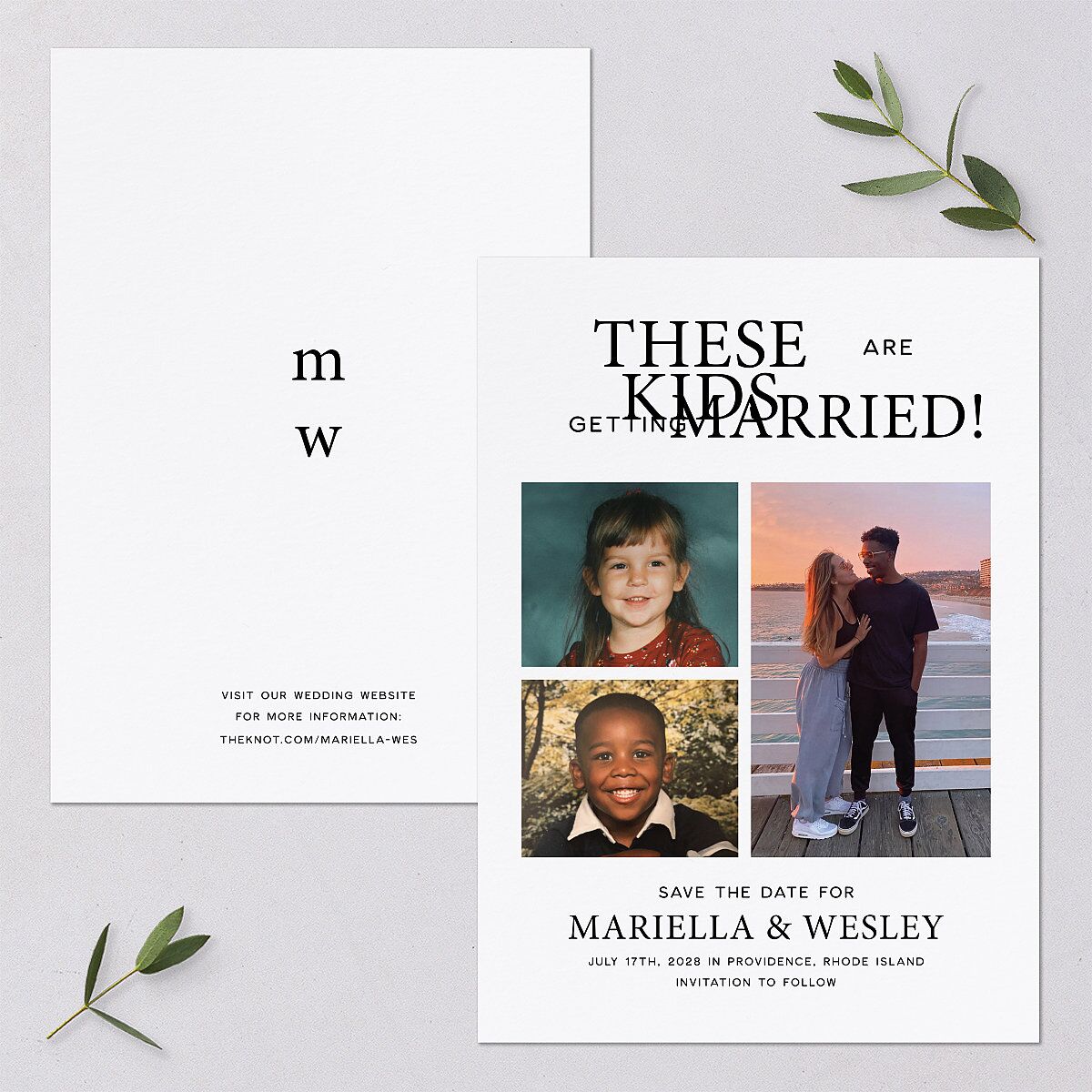 These Kids Save the Date Cards — view 1