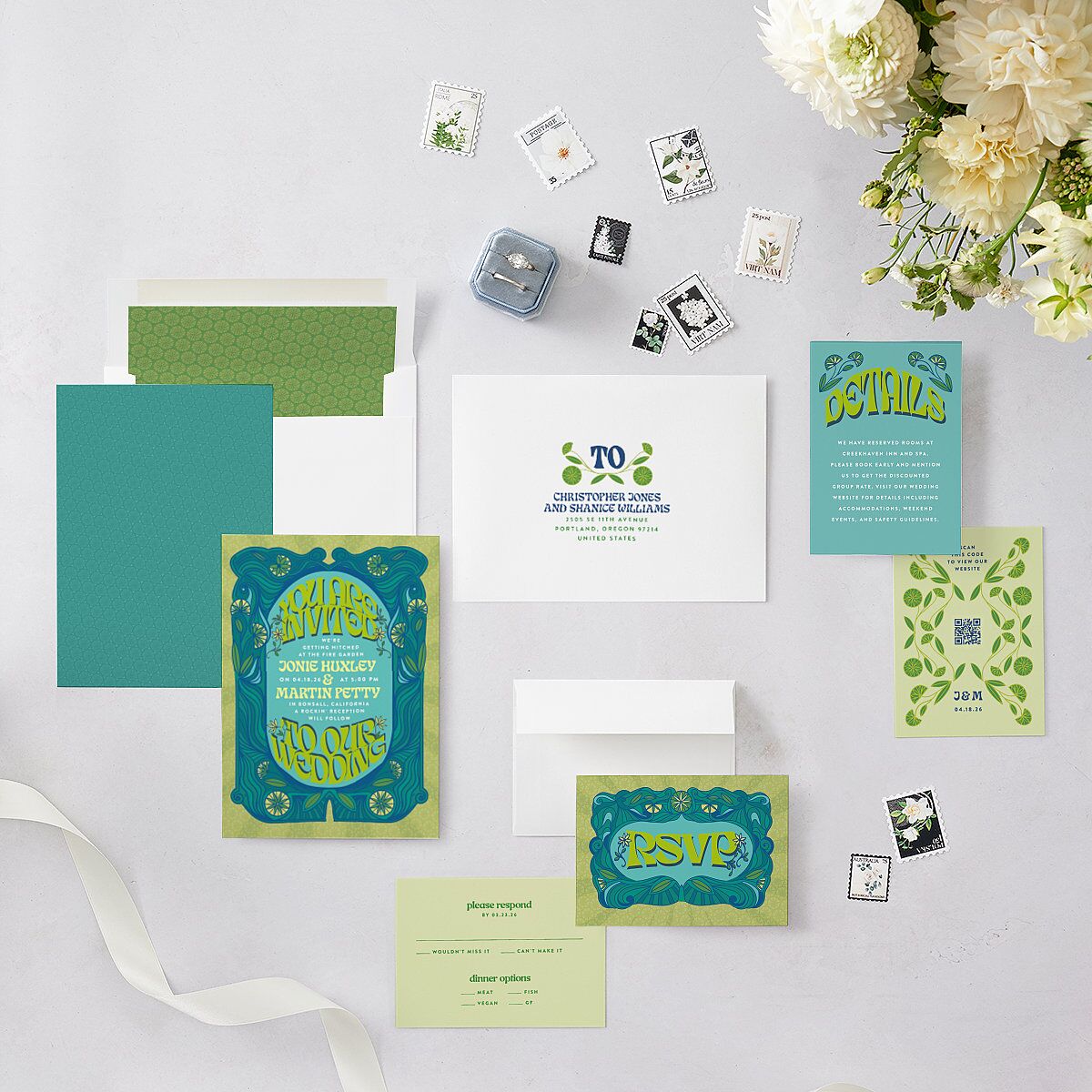 Wedstock Wedding Invitations Sky Signature Blank No Standard