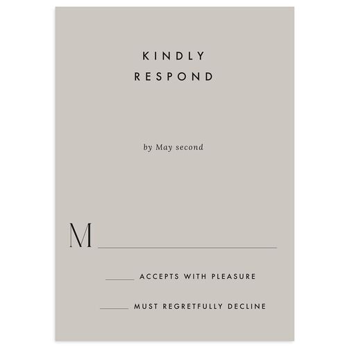 Modern Initials Wedding Response Cards Midnight Signature