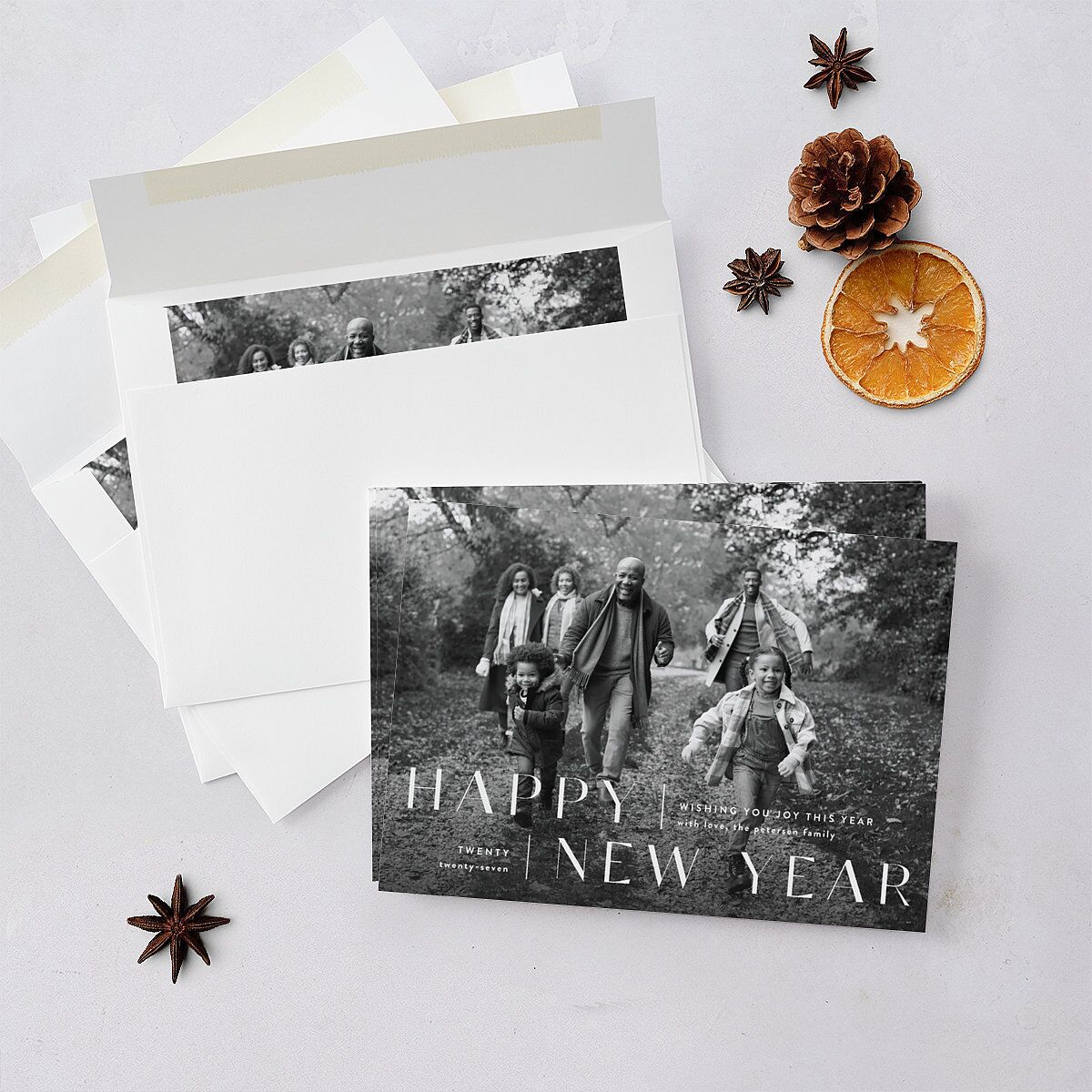 Next Step Holiday Cards Sky Signature Blank Standard Landscape
