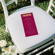 Hacienda Elegante Wedding Programs Gold Raspberry Signature