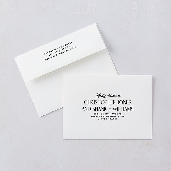 Destination Save the Date Cards Pure White Signature smooth Blank No Standard