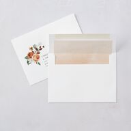 Eucalyptus Bouquet Save the Date Cards Terracotta Signature smooth Blank No Standard