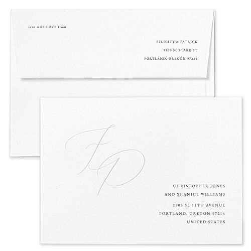 Simply Devoted Wedding Invitation Envelopes Rose Licorice Recipient Address Standard Signature