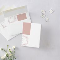 Floral Border Thank You Cards Desert Rose